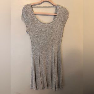 Gray low back skater dress